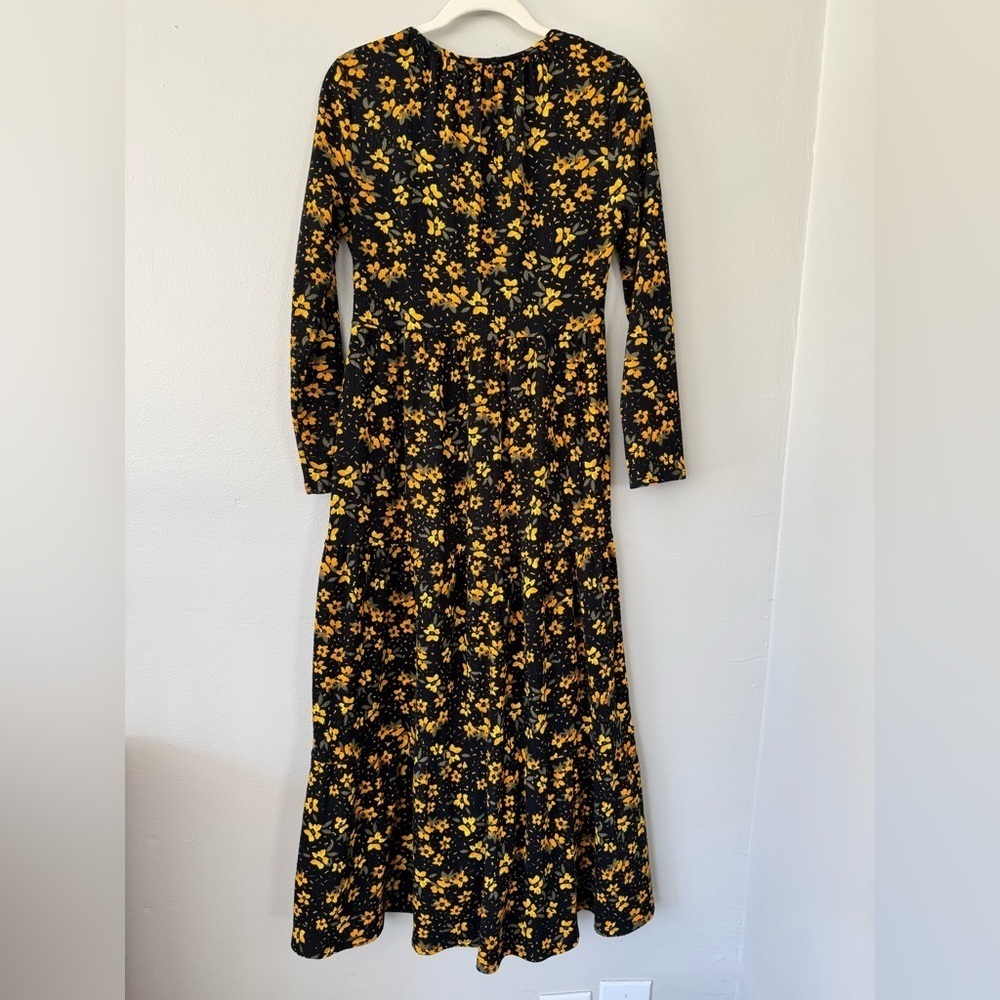 Free People Tiers of Joy Midi Dress - Black Floral - Picture 7 of 8